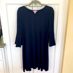 Lilly Pulitzer black pull on swing dress size M